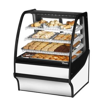 36.25" Full-Service Dry Bakery Case with Curved Glass - 4 Levels, 115v