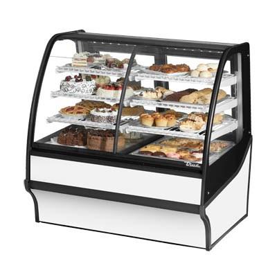 48.25" Full-Service Dual-Zone Bakery Case with Curved Glass - 4 Levels, 115v