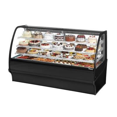  77.25" Full-Service Bakery Case with Curved Glass - 4 Levels, 115v