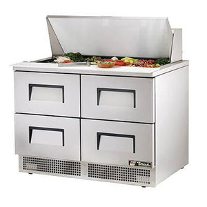 Two-Section Sandwich/Salad Prep Table with (4) Drawers, 115v