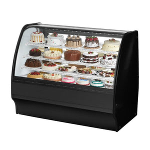 True TGM-R-59-SC/SC-S-S Refrigerated Merchandiser 59-1/4"L, Curved Glass with 6 Shelves Total,115v