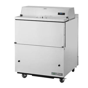  Mobile Milk Cooler, 8 Crates, Stainless Steel Drop Front/Hold-Open Flip-Up Lids