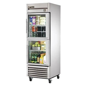True TS-23G-2-HC~FGD01 27" One-Section Reach In Refrigerator, 2 Right Hinge Glass Doors, 115v