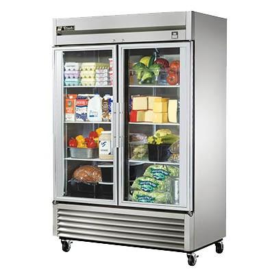 True TS-49G-HC~FGD01 Refrigerator, Reach-in, Two-Section, Framed Glass Door Version 01, 2 Glass Doors, 115v