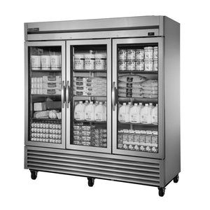 True TS-72G-HC~FGD01 Refrigerator, Reach-in, Three-Section, Framed Glass Door Version 01, 3 Glass Doors, 115v