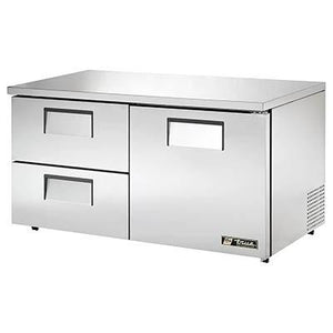 True TUC-60D-2-LP-HC 15.5 Cu Ft Undercounter Refrigerator with 2 Sections, 2 Drawers & 1 Door, 115v