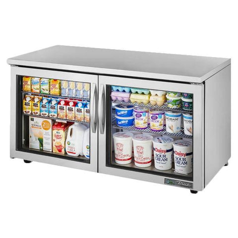 True TUC-60G-LP-HC~FGD01 15.5 Cu Ft Undercounter Refrigerator with 2 Sections & 2 Doors, 115v