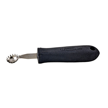 Winco VP-308 Tomato Stem Corer, 6", stainless steel, soft grip handle, black, NSF