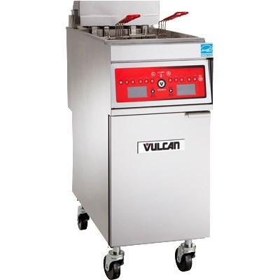 Vulcan 1ER50A 50 Lb. Electric Floor Fryer with Analog Controls 208V