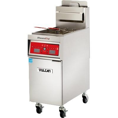 Vulcan 1VK45DF PowerFry5 45-50 Lb. Capacity Gas Fryer with Solid State Filtration System, 70,000 BTU, NSF