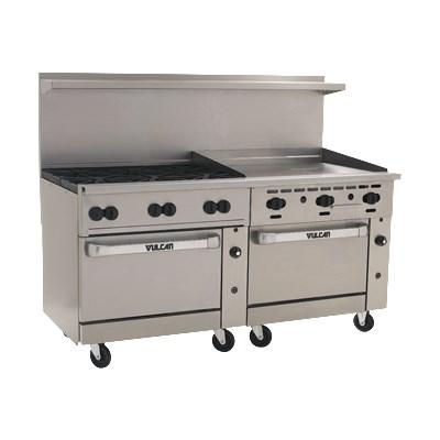 Vulcan 72CC-6B36GT Endurance 6 Burner 72" Gas Range with 36" Thermostatic Griddle and 2 Convection Ovens