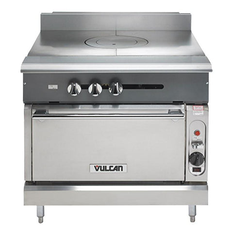 Vulcan V1FT36C Heavy Duty Range, 36"W, Convection Oven, French Top