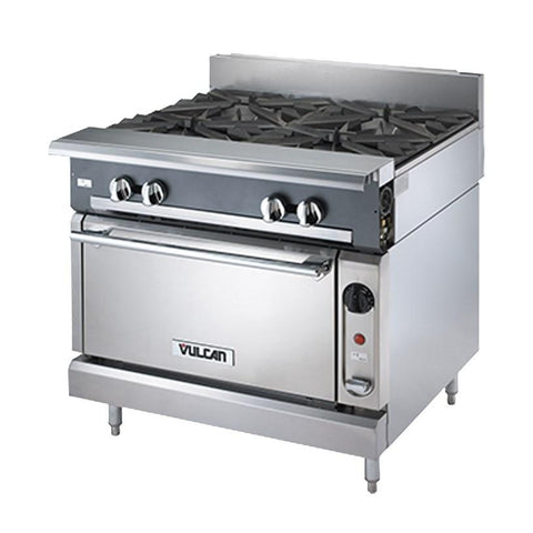 Vulcan V2BG8TC Heavy Duty Range, 36"W, Convection Oven, 2 Burners, 18" Thermostatic Griddle