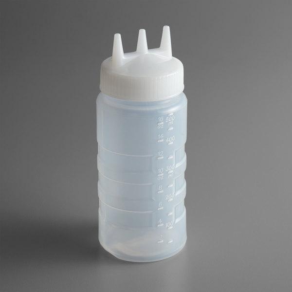 Vollrath 3316-13 Tri Tip™ Squeeze Bottle - 16 Oz., Clear Bottle / Clear Cap