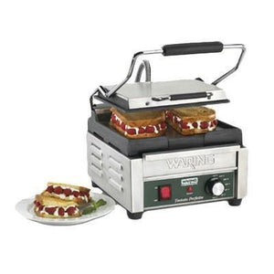 Waring WFG150T Tostato Perfetto, Smooth Top & Bottom Panini Sandwich Grill, 120V