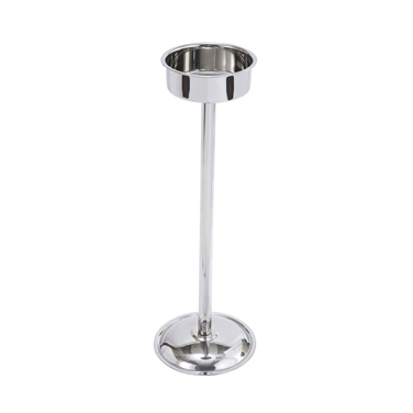 Winco WB-29S Wine Bucket Stand, 28-1/2"H, pipe style, fits: WB-4 & WB-4HV, narrow base, stainless steel, mirror finish