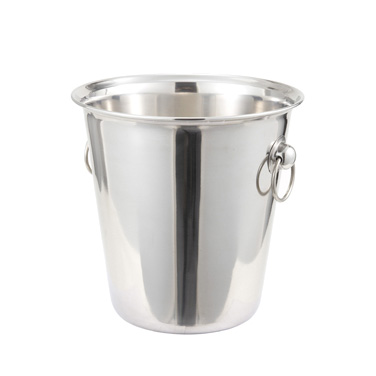 Winco WB-4 Wine Bucket, 4 qt., 7-1/2" dia. x 8"H, stainless steel, mirror finish