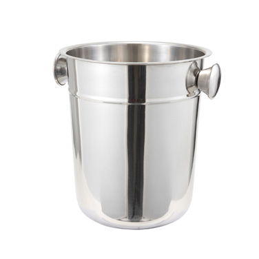 Winco WB-8 Wine Bucket, 8 qt., round, stainless steel, mirror finish