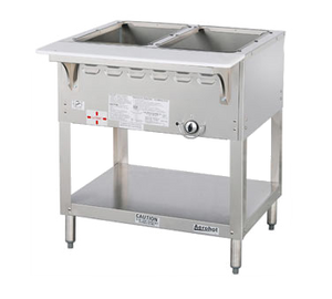 Duke WB302 Aerohot Steamtable Wet Bath Unit, 30-3/8"L, gas, (2) pan size open water bath with (1) 15,000 BTU burner with adjustable gas valve control & safety pilot, CSA STAR, UL EPH Classified