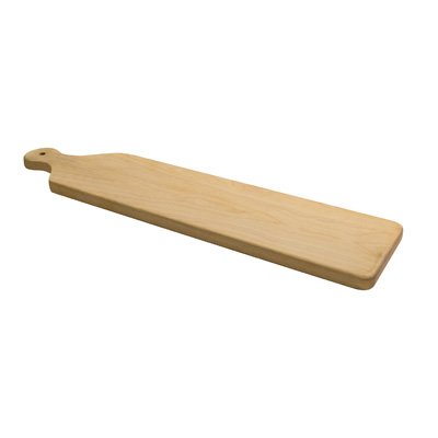 Winco WCB-225 French Bread Board, 22-1/2"L x 5-1/2"W x 3/4"H, rectangular, with handle, hand wash, birchwood
