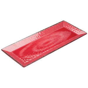 Winco WDM001-508 Rectangular, Melamine Plate, 19" x 8", Red