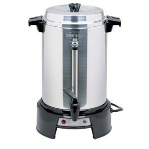 West Bend 13500 Coffee Urn, 55 cup capacity, manual fill, 120v/50/60/1-ph, 12.5 amps, 1,500 watts, NEMA 5-15P, cULus, NSF