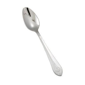 Winco 0031-03 Dinner Spoon 7-9/16", Stainless Steel, Extra Heavy Weight, Peacock Style
