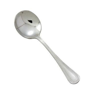Winco 0036-04 Bouillon Spoon, 5-7/8", Stainless Steel, Extra Heavy, Deluxe Pearl Style
