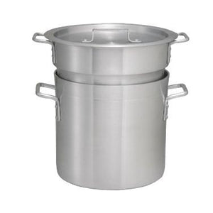 Winco ALDB-8 Aluminum Double Boiler with Cover, 8 Qt
