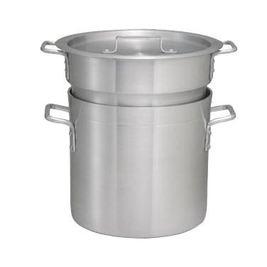 Winco ALDB-8 Aluminum Double Boiler with Cover, 8 Qt