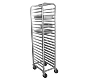 Winholt ALSPR-2212 Steam Pan Rack, full height, side load, (12) box capacity, welded aluminum frame, 5" stem casters, NSF