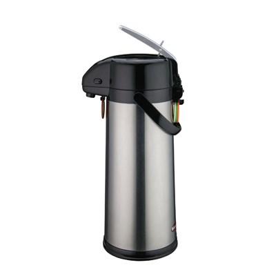 Winco AP-835 Glass Lined Airpot with Lever Top, Stainless Steel Body, 3 Liter