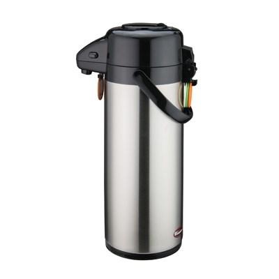 Winco APSP-930 Stainless Steel Lined Airpot, Push Button, 3 Liter