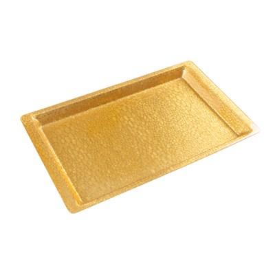 Winco AST-2G Acrylic Textured Display Tray, Gold