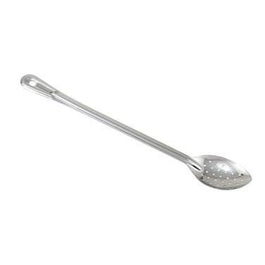 Winco BSPT-18 Heavy-Duty Basting Spoon, Stainless Steel, 1.5mm, Perforated, 18”