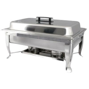 Winco C-1080 Bellaire 8 Qt Full-Size Chafer, Folding Frame, Stainless Steel