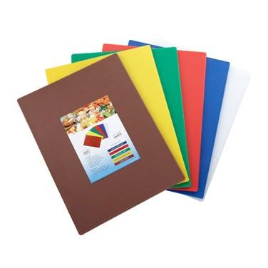 Winco CBST-1218 Cutting Boards, Set of 6 Colors, 12" x 18" x 1/2"