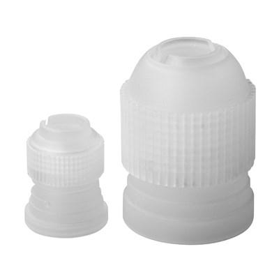 Winco CDTC-2 Couplings, 2-Piece Set, Small And Large, Plastic, White