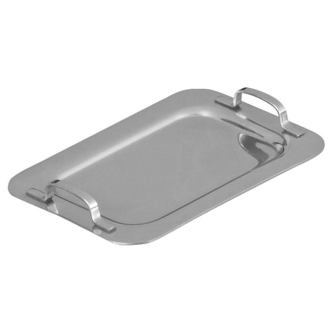 Winco DDSH-101S Mini Serving Platter with Handle, Stainless Steel, 6-5/8"