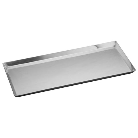Winco DDSI-102S Stainless Steel Long Serving Tray, 14-1/8"L, 7-1/2"