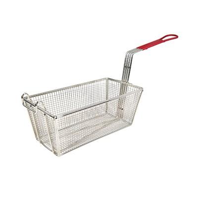 Winco FB-25 Fry Basket with Red Handle 12-7/8" x 6-1/2" x 5-3/8"