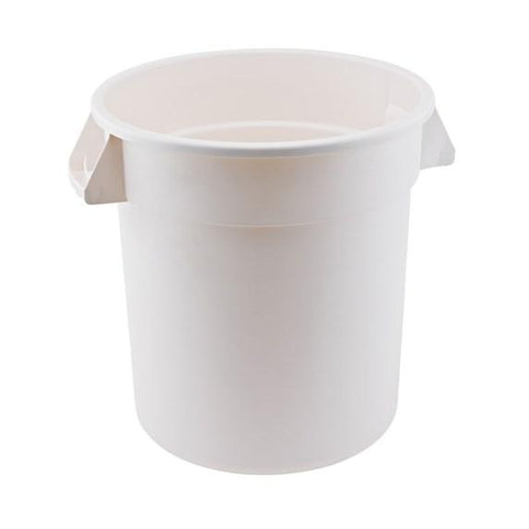 Winco FCW-10 Polyethylene White Container, 10 Gallon