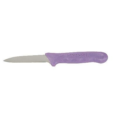 Winco KWP-30P Paring Knife with Purple Handle 3-1-/4"