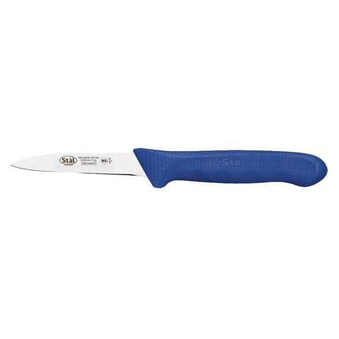 Winco KWP-30U Paring Knife with Blue Handle 3-1-/4"