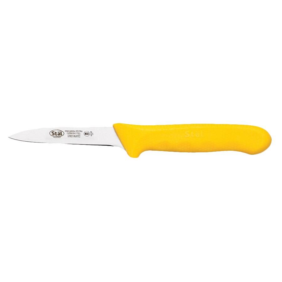 Winco KWP-30Y Paring Knife with Yellow Handle 3-1-/4"
