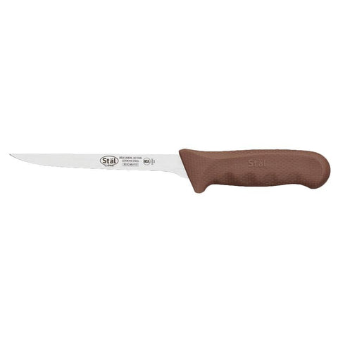Winco KWP-61N Stal 6” Boning Knife, Narrow, Brown