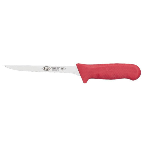 Winco KWP-61R Stal 6” Boning Knife, Narrow, Red