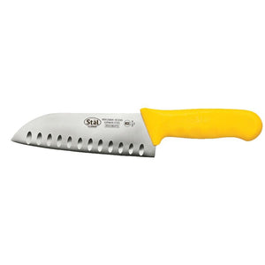 Winco KWP-70Y Stal 7” Santoku Knife, Yellow
