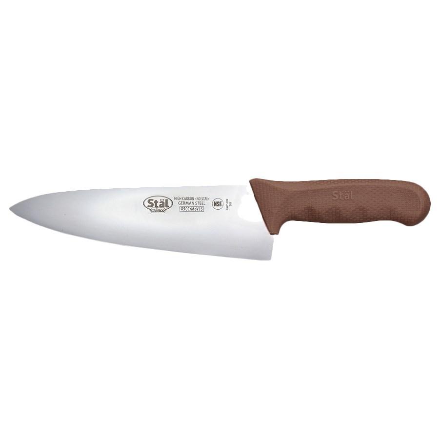 Winco KWP-80N Stal 8” Chef’s Knife, Brown