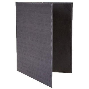 Winco LMD-814GY Gray Leatherette Two Panel Menu Cover 8-1/2" X 14"